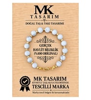 MK TASARIM GERÇEK HAVLİT TAŞI BİLEKLİK MK.7000.876- RAHATLIK-DİNGİNLİK-ENERJİ- STRES BİLEKLİĞİ- RENKLERİ BOYA DEĞİLDİR -KENDİ RENGİDİR