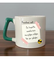 Kendime Not: Bu Hayatta Emeklerimin Karşılığını Baskılı Yeşil Kulplu D Kupa
