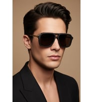 Glazento Siyah Gold Çerçeveli Unisex Güneş Gözlüğü