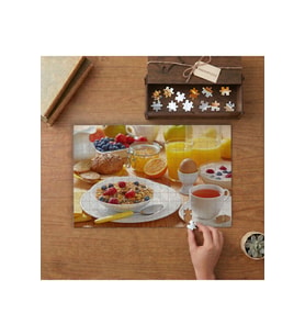 Kahvaltı Masası - Yemek Görselleri Tasarımı 240 parça Ahşap Puzzle Ahşap Kutuda MP01657