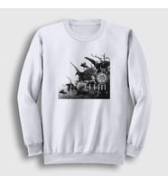 Presmono Unisex Beyaz Doom Him Sweatshirt 80457tt
