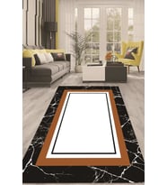 Dijital Kaymaz Taban Yıkanabilir Modern Renkli Salon Halısı Mutfak Halısı Yolluk ND-HT-630 (Beyaz)