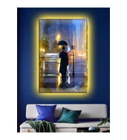 Led Işıklı Şemsiyeli Adam (sanat Sevenlere)