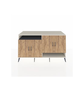 Kronos Konsol 6 Raflı 4 Kapaklı 176x59x99 Aytaşı-Çam/Antrasit