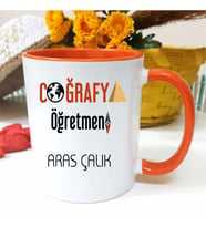 Coğrafya Öğretmenine Özel Öğretmenler Günü Hediyesi Kişiye Özel Kupa Bardak