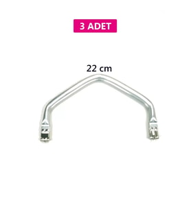 Gizli Metal Çanta Bursu - 3 Adet - 22 cm - Metal Çanta Aparatı Çanta Aksesuarı