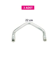 Gizli Metal Çanta Bursu - 3 Adet - 22 cm - Metal Çanta Aparatı Çanta Aksesuarı