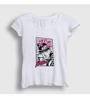 Presmono Kadın Beyaz Jotaro Kujo Anime Jojo T-Shirt 321873tt