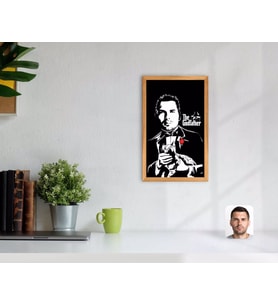 BK Gift Kişiye Özel Godfather Baba Tasarımlı Dekoratif Retro Ahşap Tablo-2