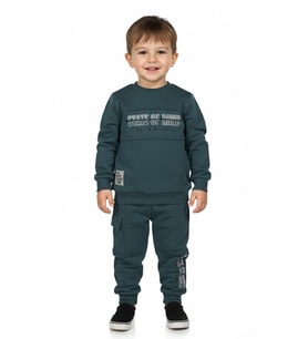 Erkek Çocuk Önü Baskılı Sweatshirt Ve Eşofman Alt Takım BGL-ST05249