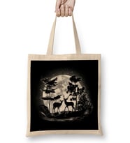Moonlight Deer Bez Çanta Uzun Saplı