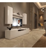 Decoraktiv Trendstyle 5DS Mdf Tv Ünitesi Tv Sehpası - Parlak Beyaz