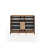 Hyperion Dolap 12 Raflı Tek Kapaklı  220x44x163 Çam-Çam/Antrasit