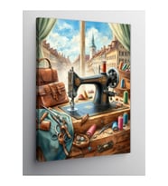 Kanvas Tablo Eski Dikiş Makinesi 100 X 140 Cnvsdkey-126132-100-140