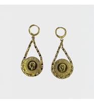 Çelik Çeyrekli Küpe (Gold)