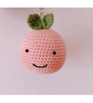Şeftali Surat Amigurumi Organik Anahtarlık Oyuncak