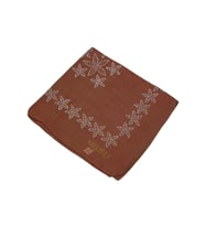 Mısırlı Eşarpları Taşlı Pamuklu Yazma Eşarp - 100x100 cm (Kiremit)