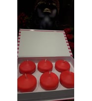 İV candles 12'KIRMIZI OVAL Maxi Büyük Suda Yüzen Terapi Mum