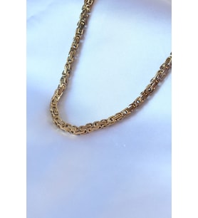 316L Çelik Gold Renk Kral Zincir Model Erkek Kolye