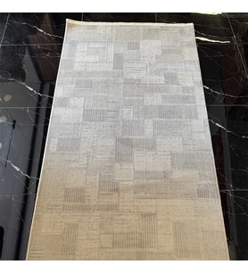 Hoom Rugs İpek 1134 Gri Akrilik Pamuk Taban Keçeleşmeyen Halı