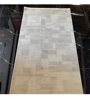 Hoom Rugs İpek 1134 Gri Akrilik Pamuk Taban Keçeleşmeyen Halı