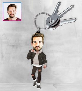 Kişiye Özel Karikatür Tasarım Anahtarlık 97186