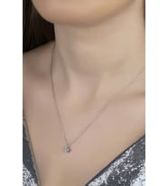 Union Zirconia Kadın Tektaş Gümüş Kolye
