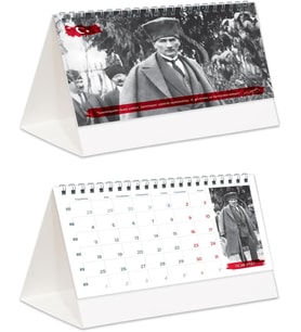 Atatürk Piramit Masa Takvimi Masaüstü Takvim 21x17 cm