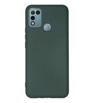 Newface İnfinix Hot 10 Play Kılıf Nano içi Kadife Silikon - Koyu Yeşil