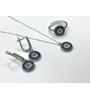 Zirkon Taşlı Nazar Boncuk Set