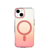Lexroo iPhone 14 Kılıf M-safe Şarj Özellikli Transparan Renk Geçişli Toros Kılıf - Rose Gold