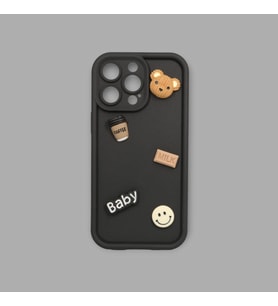 IPHONE 15 PRO MAX; 3D AYICIK TASARIMLI YUVARLAK KAMERA  KORUYUCU YUMUŞAK SİLİKON KILIF