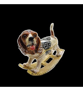 Swarovski Taşlı Sevimli Köpek - Gizli Hazneli Masaüstü Hediyelik Süs Eşyası  Hediyelik Kutusunda (Karışık)