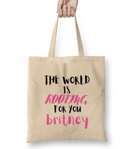 THE WORLD IS ROOTING FOR YOU Britney Bez Çanta Uzun Saplı