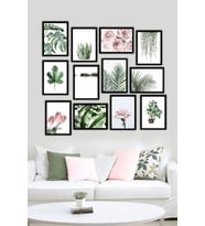 polytwist 12 Parça Siyah Çerçeve Görünümlü Mdf Tablo Seti 12ARTSSA1, 15 x 20 trendflash 1166718