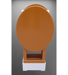 Zigon Çanta 90120 Sehpa Oval Model İkili Takım Mdf Hardal Renk Uyumu El Yapımı