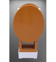 Zigon Çanta 90120 Sehpa Oval Model İkili Takım Mdf Hardal Renk Uyumu El Yapımı