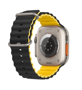E2M APPLE WATCH 42-44-45-49MM KRD-28 OCEAN ÇİFT RENKLİ SARI KORDON