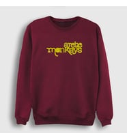Presmono Unisex Bordo Five Arctic Monkeys Sweatshirt 13535tt (Bordo)