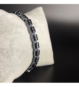 SERTİFİKALI  Hematit Ayarlanabilir Ölçü Unisex Doğal Taş Bileklik