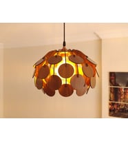 Orman Top Model Modern Tasarım Globe Küre Doğal Ahşap Yaprak MDF 3D Lazer Kesim Rustik Salon Avize