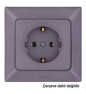 NE-AD Aras Topraklı Priz - Füme