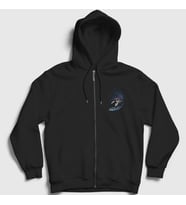 Presmono Unisex Siyah Surfer Astronaut Space Astronot Uzay Fermuarlı Kapüşonlu Sweatshirt 284047tt