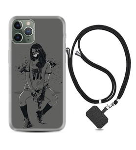 Apple iPhone 11 12 13 14 Pro Max Kılıf Boyun Askılı Silikon Purest Evil 1627