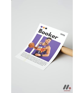 Booker Basketbol Posteri, Çerçevesiz Yüksek Kalite Duvar Afişi - Spor Severlere Hediye