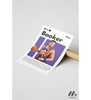 Booker Basketbol Posteri, Çerçevesiz Yüksek Kalite Duvar Afişi - Spor Severlere Hediye