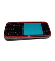 Nokia 5730 Full Kasa Kapak Tuş Takımı 5730 Uyumlu Siyah Kırmızı Renk Orta Kasa Ön Kapak Arka Kapak