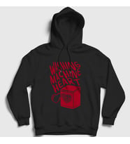Presmono Unisex Beyaz Washing Machine Heart Mitski Kapüşonlu Sweatshirt 545820tt (Siyah)