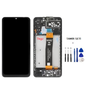 Tkgz - Samsung Galaxy A04S - SM-A047 Uyumlu Lcd Ekran Dokunmatik Servis ÇITALI + TAMİR SETİ