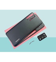 Tkgz - Oppo A55 FULL KASA Arka Kapak Batarya Kapağı - SİYAH
